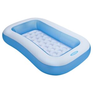 INTEX 65″ x 39″ x 11″ Rectangular Inflatable Kiddie Pool Blue