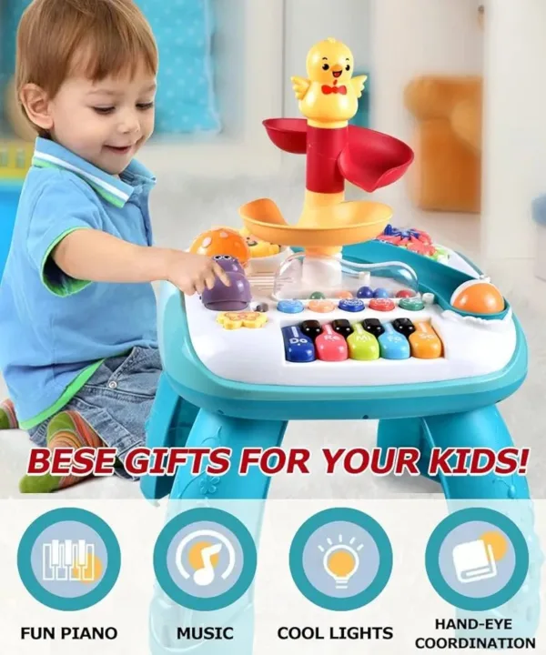 Musical Activity Table – Piano, Lights & Rolling Ball Fun