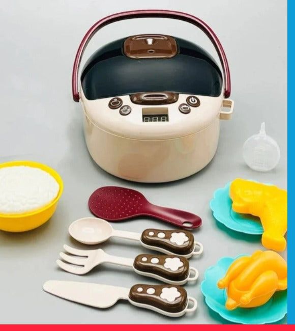 Mini Rice Cooker – Children's Simulation Household Appliance (11 Pcs Set) - Image 2