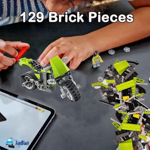 Architect Bricks Toy Set – Highway Cruiser 3-in-1 Building Kit (129+ Pcs) - Image 2