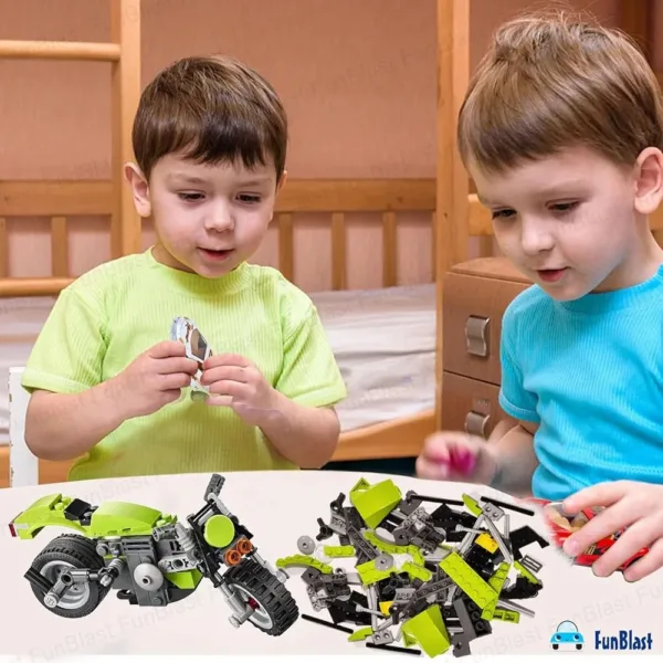 Architect Bricks Toy Set – Highway Cruiser 3-in-1 Building Kit (129+ Pcs) - Image 4