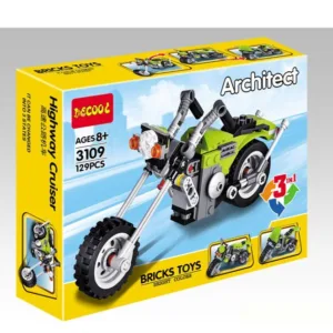 Architect Bricks Toy Set – Highway Cruiser 3-in-1 Building Kit (129+ Pcs)