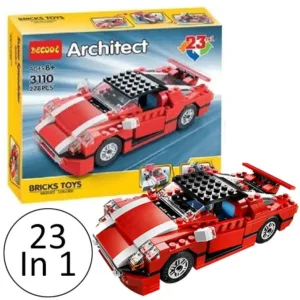 Architect Bricks Toy Set – 23-in-1 Super Speedster (278+ Pcs)