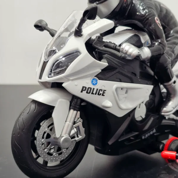 Police Moto Top Model 1:20 – Remote Control Motorcycle with 360° Spin, Lights & Sound - Image 3