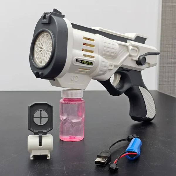 Electric Bubble Gun with Lights – Colorful Bubble Fun for Kids 3+ - Image 2