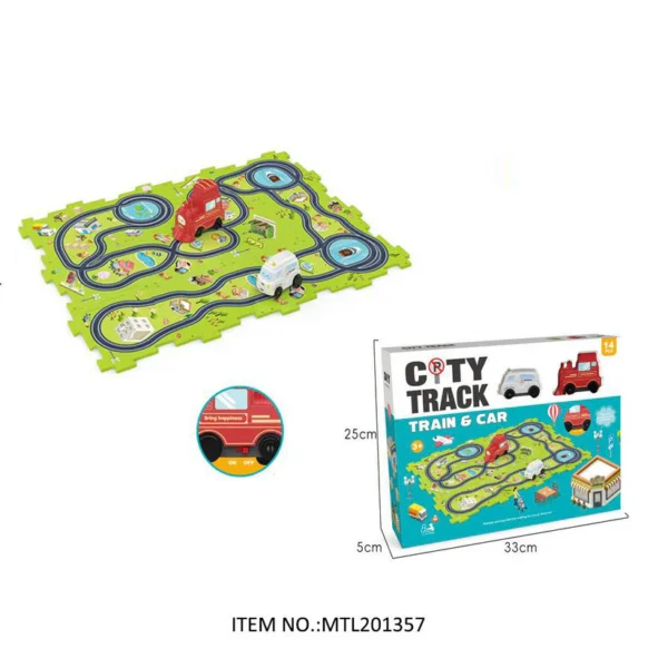 City Track Train – 18 Pcs Playset