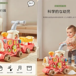Multifunctional Baby Walker Train – 5 in 1 Activity Ride