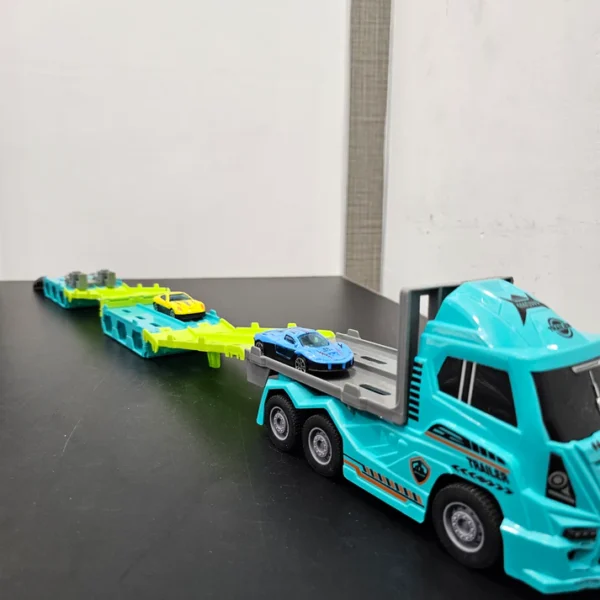 Track Truck with 2 Cars – Racing Transporter Playset - Image 2