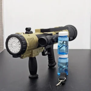 Electric Rocket Bubble Gun – Full-Automatic Bubble Blaster with Lights & Music
