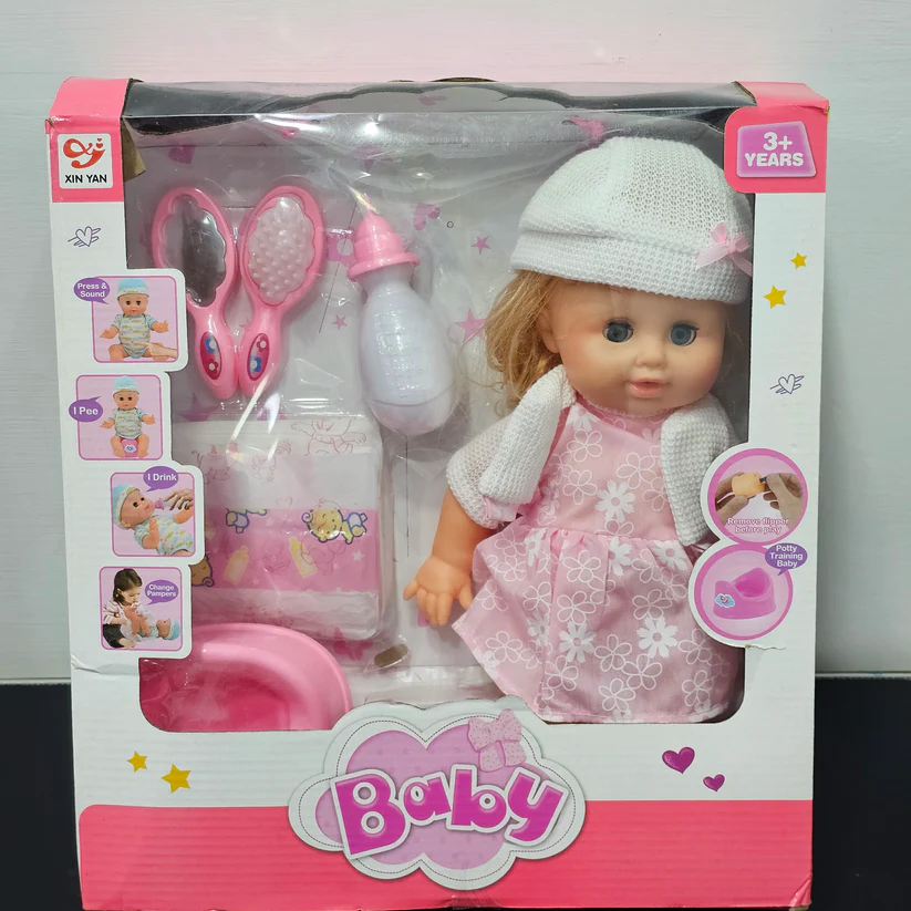 Baby Doll with Sound – I Drink, I Pee, Change Pamper & Potty Training - Image 2