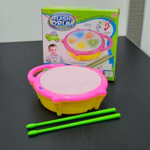 Flash Drum with Lighting & Music – Includes 2 Drum Sticks