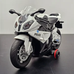 Police Moto 1:20 Remote Control Motorcycle – 360° Rotation with Light & Sound