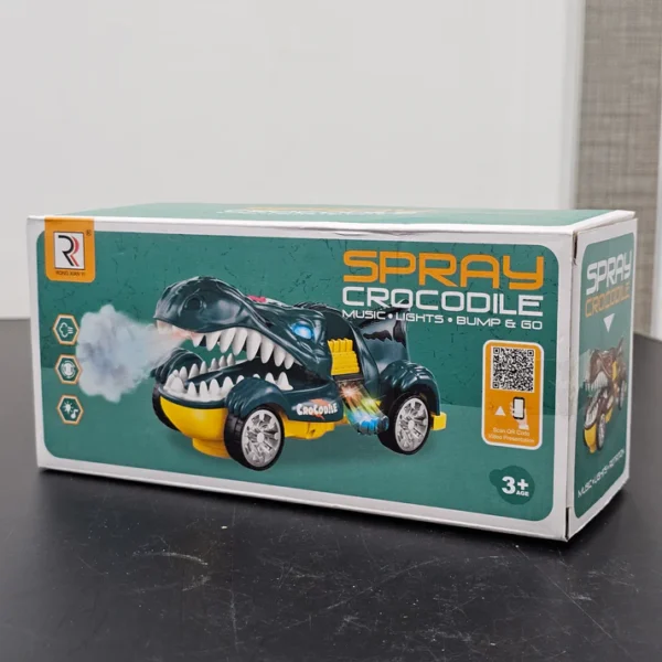 Spray Crocodile Toy – Music, Lights & Bump-and-Go Fun - Image 2
