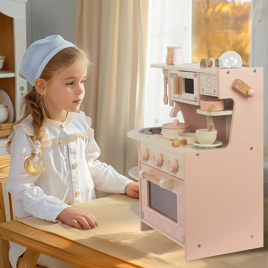 Wooden Kitchen Toy – For Ages 36+ Months | Educational & Fun Playset-kids Land - Image 6