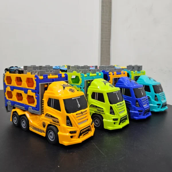 Track Truck with 2 Cars – Racing Transporter Playset - Image 6