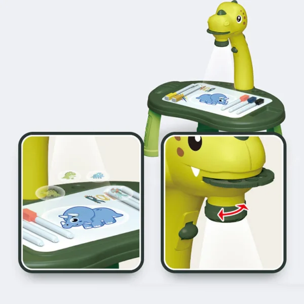 Dinosaur Projector Drawing Board – 34 Pcs Creative Art Set - Image 2