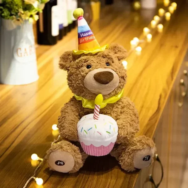 Happy Birthday Singing & Dancing Bear – Musical Celebration Plush Toy |Kids Land - Image 3