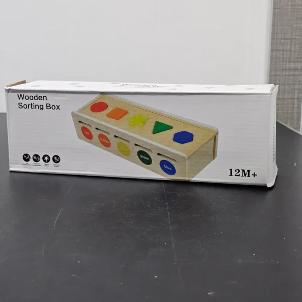 Wooden Sorting Box – Shape & Color Learning Toy for Toddlers - Image 5