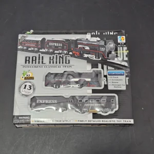Rail King Intelligent Classic Train Set – 13 Pcs Track & Train Playset
