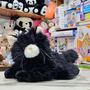 Black Persian Cat Plush – 35cm Soft Toy with Sound | Kids Land