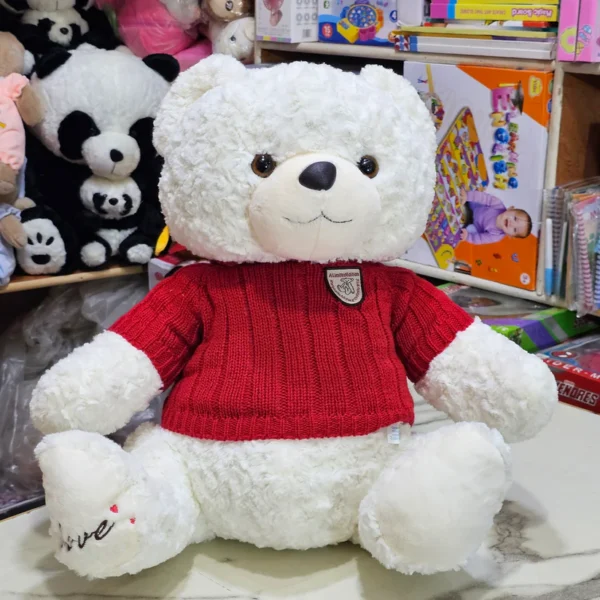 Sweater Bear – 50cm White Colour Soft Plush Toy |The Kids Land - Image 2