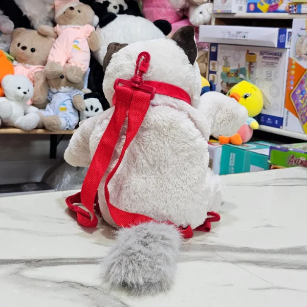 Learn to Speak Plush Cat with Shoulder Bag – White Colour |The Kids Land - Image 2