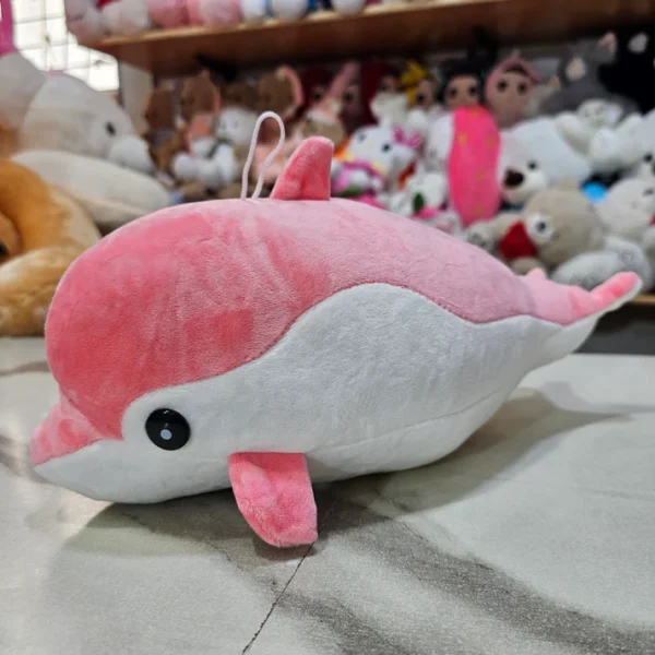 Dolphin Plush Toy – Pink Colour 25cm /The Kids Land - Image 2