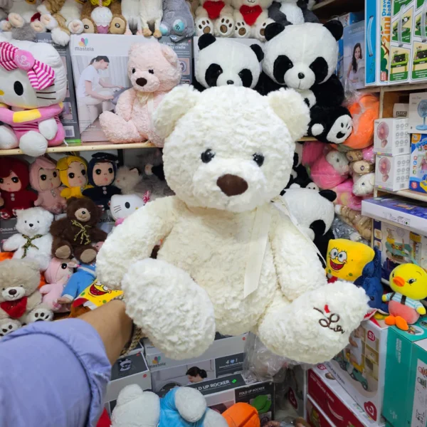 White Fulfy Bear – 45cm Soft Plush Toy |The Kids Land - Image 2