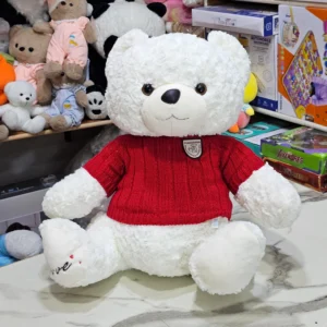 Sweater Bear – 50cm White Colour Soft Plush Toy |The Kids Land
