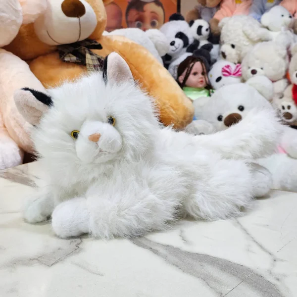 White Persian Cat Plush – 35cm Soft Toy with Sound | Kids Land - Image 2