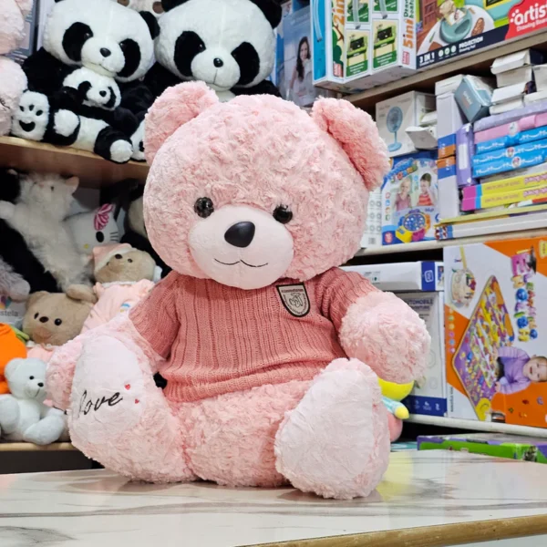 Sweater Bear – 50cm Pink Colour Soft Plush Toy | The Kids Land - Image 2