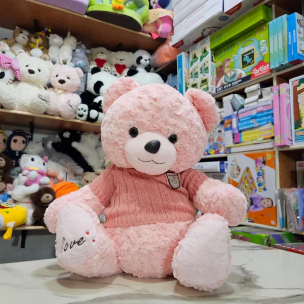Sweater Bear – 50cm Pink Colour Soft Plush Toy | The Kids Land - Image 3