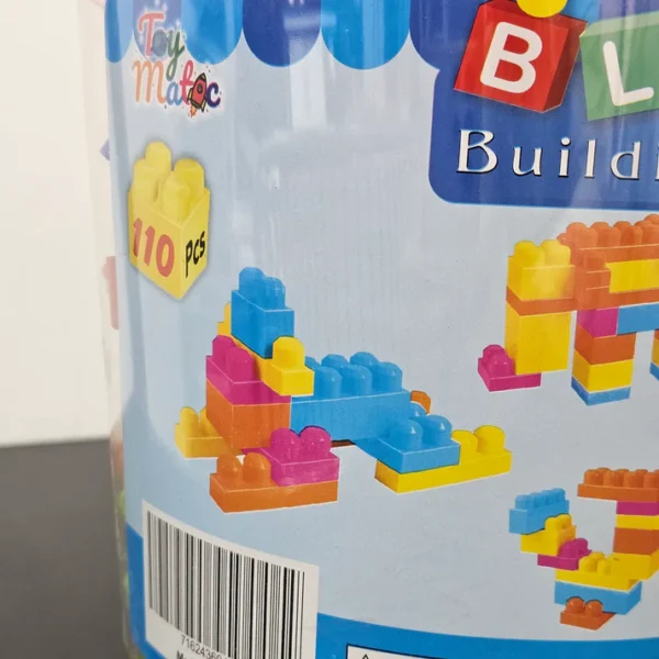 Building Blocks Basket – 110 Pcs Colorful Construction Set for Kids - Image 2