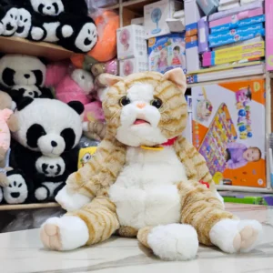 Learn to Speak Plush Cat with Shoulder Bag – Brown Colour |The Kids Land