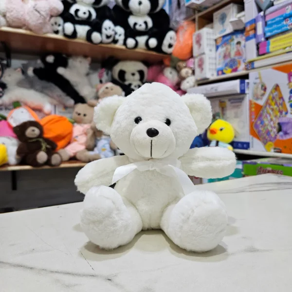 White Teddy Bear – 20cm Plush Toy |The Kids Land - Image 2